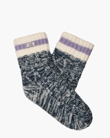 Deedee Fleece Lined Quarter Socks Midnight/Wild Indigo Damessokken