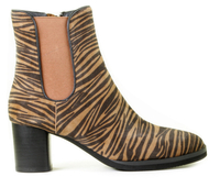 Di Lauro Jet Cognac/Zwart Dames Chelseaboots