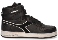 Diadora Sport Magic Basket Mid Icona Leather Zwart Damessneakers