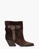 E4494 Donkerbruin Dames Enkelboots
