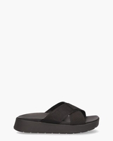 Emily Mesh Slide Zwart Damesslippers