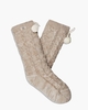 Giftable Boxed Pom Pom Socks Cream Damessokken