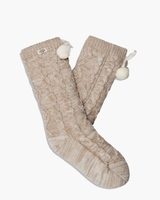 Giftable Boxed Pom Pom Socks Cream Damessokken
