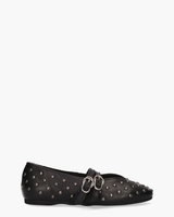 Gisele Grace Studs Zwart Damesballerina