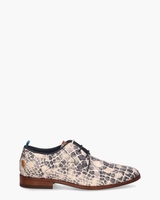 Greg Croco Duo Off-White/Blauw Heren Veterschoenen