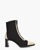 HI243714 Zwart/Off-White Dames Enkelboots