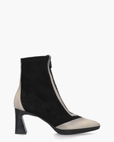 HI254186 Zwart/Wit Dames Enkelboots