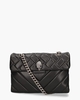 Leather Kensington Bag Zwart/Zilver Tas