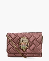 Leather Mini Kensington Flap Bag Brons Tas