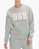 Madeline Fuzzy Logo Crewneck Grijs/Roze Damestrui