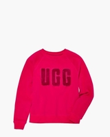 Madeline Fuzzy Logo Crewneck Roze Damestrui