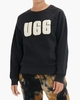 Madeline Fuzzy Logo Crewneck Zwart/Crème Damestrui