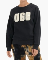 Madeline Fuzzy Logo Crewneck Zwart/Crème Damestrui