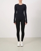 Maia MicroModal Soft Rib Longsleeve Zwart Damesshirt