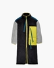 Marlene Sherpa Jacket Long Coat Zwart/Multicolor Damesjas