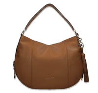 Michael Kors Brooke Large Pebbled Leather Shoulder Bag Cognac Tas