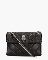 Mini Leather Kensington Bag Zwart/Zilver Tas