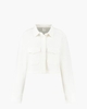 Moon Classic Short Blouse Off-White Damesblouse