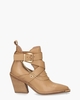 New-Kole Gesp Bruin Dames Enkelboots