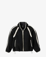 Nikia Crochet UGGfluff Jacket Black Damesjack