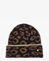 Olinou Beanie Zwart/Bruin Muts
