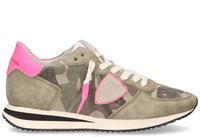 Philippe Model Tropez X Camouflage Neon Groen/Roze Damessneakers