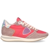 Philippe Model Tropez X Mondial Pop Roze Damessneakers