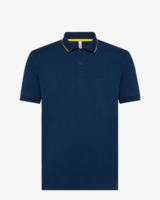 Polo Small Stripe On Collar Donkerblauw Heren Poloshirt