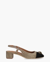 Sloane Slingback Heel Bruin/Zwart Dames Slingbackpumps