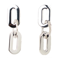 Souvenirs de Pomme Senay Chain Earrings Zilver Oorbellen