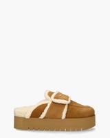 Teddy Chunky Fur Cognac Damesslippers