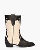 TL-12765 Off-White/Zwart Damesboots