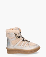 TL-12771 Ecru/Zilver Dames Veterboots