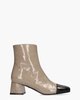 Vanessa Taupe/Zwart Dames Enkelboots