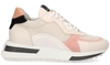 VIA VAI Posy Dash Beige/Roze Damessneakers