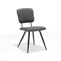 Stoel Amy Antraciet - Set van 2