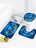 3Pcs Dolphin Pattern Toilet Mat Set