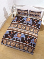 3PCS Ethnic Style Flowers Pattern Bedding Set