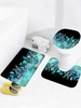 3Pcs Galaxy Octopus Pattern Toilet Mat Set