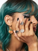 3Pcs Ghost Face Pumpkin Halloween Rings Set