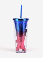 400ML Double-layer Gradient Mermaid Tail Suction Water Cup