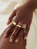 4Pcs Asymmetrical Metal Rings Set
