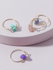 4Pcs Natural Stone Ring Set