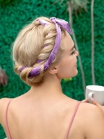 4Pcs No Heating Bow Headband Sleep Curling Artifact