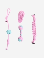 4Pcs Rope Knot Pet Chew Toys