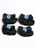 4Pcs Wavy Human Hair Weaves