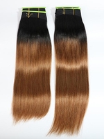 4Pcs Yaki Straight Ombre Color Human Hair Weave