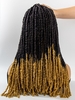 4Pcs/Lot Black and Golden Brown Dreadlocks Braid Hair Synthetic Hair Extension