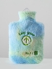 850ML Letter Fruit Embroidered Fluffy Plush Faux Fur Detail Tie Dye Hot Water Bag