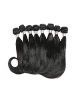 8Pcs Natural Wavy Human Hair Weaves Bundles